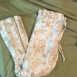 Linen and cotton mixed casual pants
